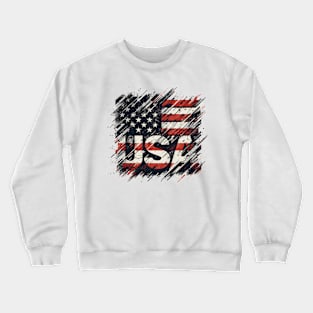 USA Flag Crewneck Sweatshirt